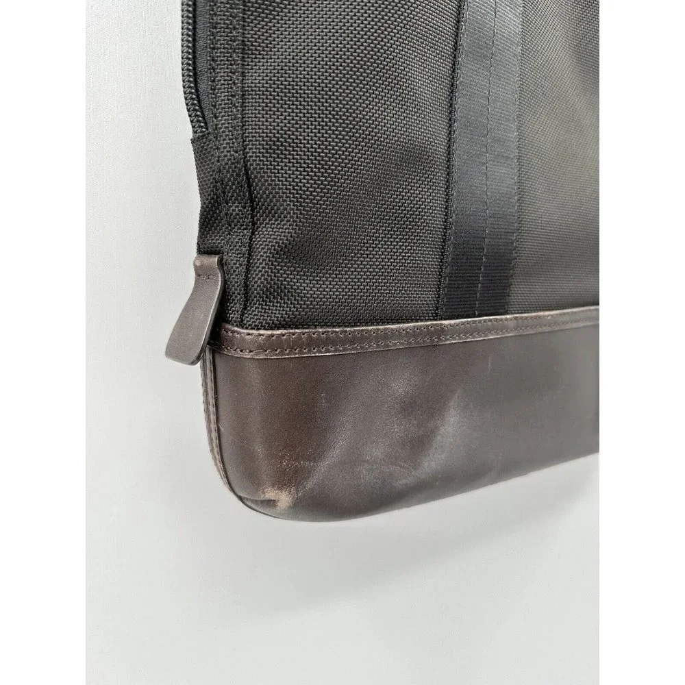 TUMI ALPHA BRAVO Beaufort Ballistic Nylon & Leather Hand Travel Bag 15”x16.5”